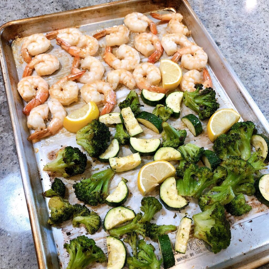 Sheet Pan Shrimp with Sesame Broccoli - Bright Sky Nutrition